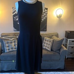 LOFT Black Sleeveless Sheath Dress